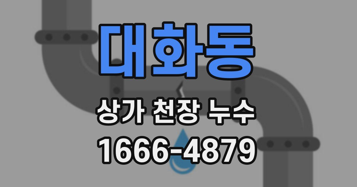 대화동 상가 천장 누수
