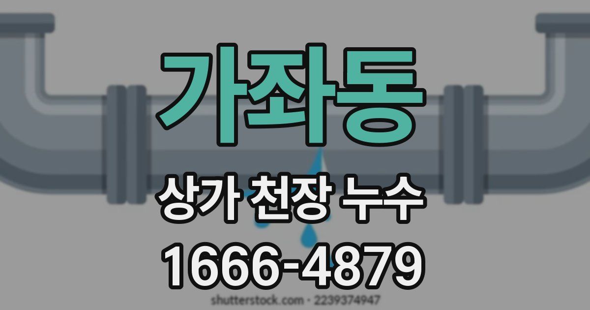 가좌동 상가 천장 누수