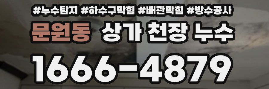 문원동 상가 천장 누수