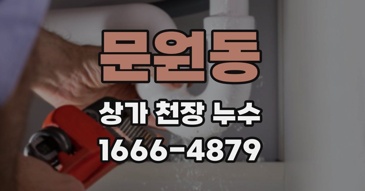 문원동 상가 천장 누수