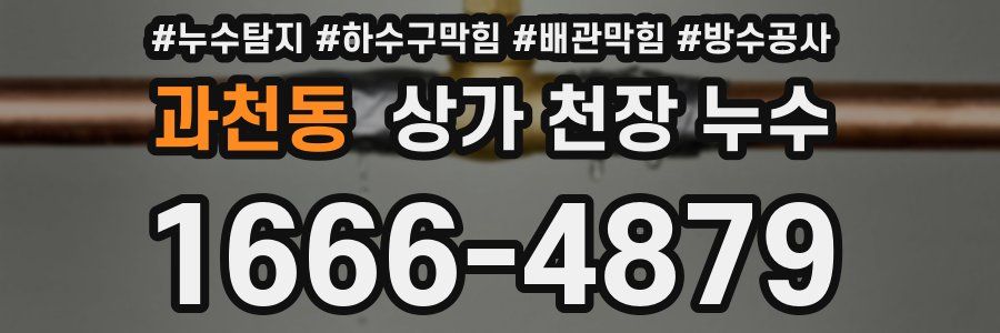 과천동 상가 천장 누수
