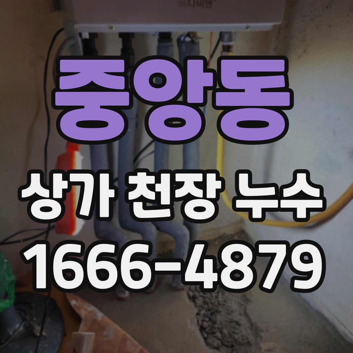 중앙동 상가 천장 누수