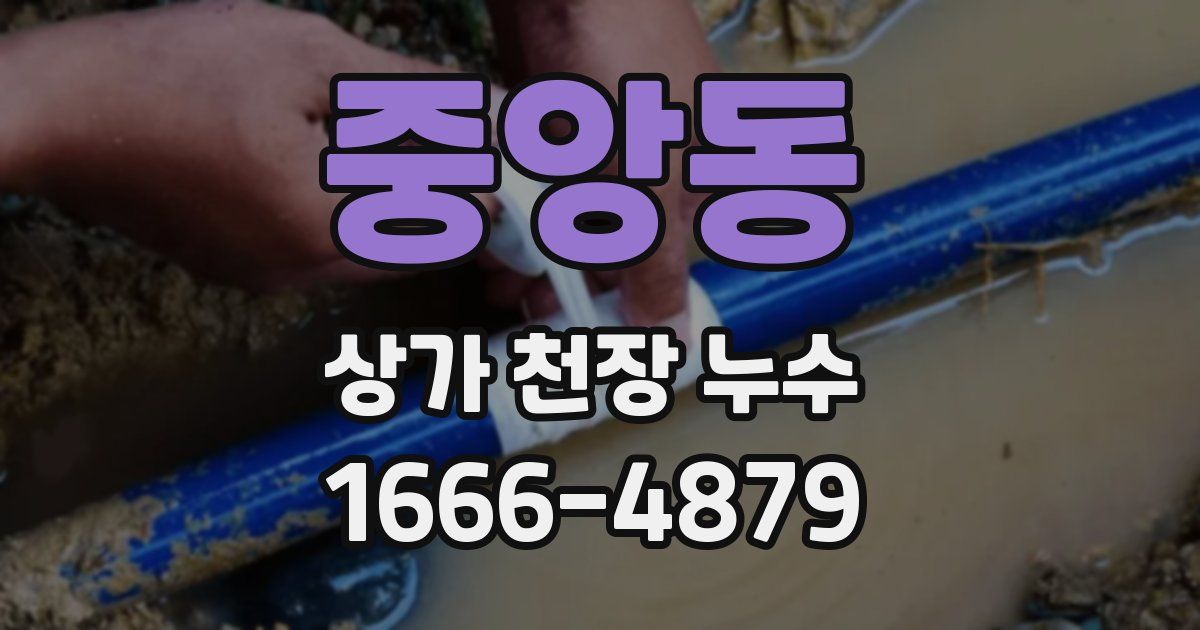 중앙동 상가 천장 누수