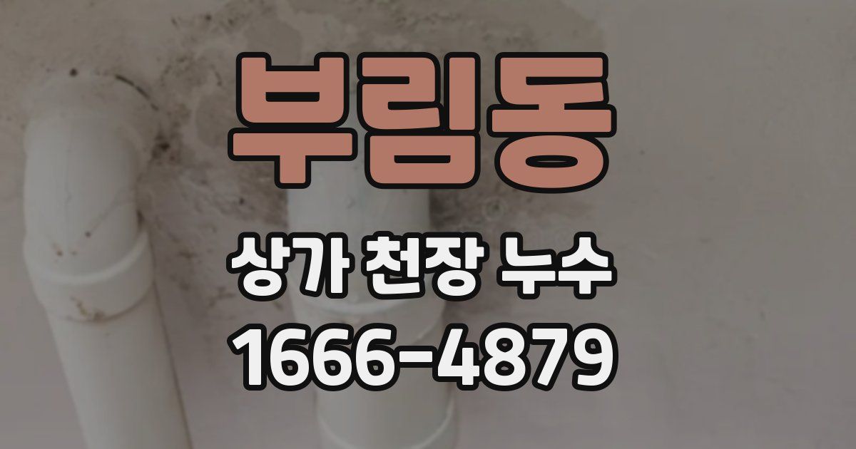 부림동 상가 천장 누수