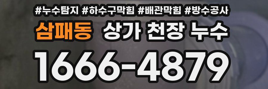 삼패동 상가 천장 누수