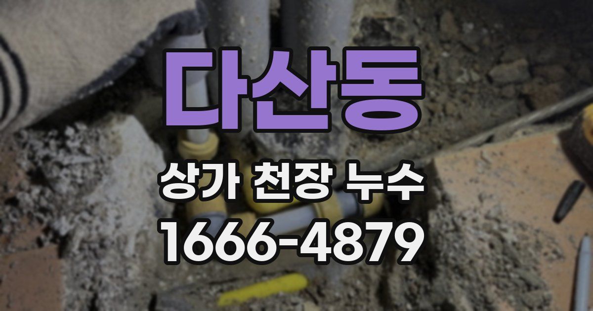 다산동 상가 천장 누수