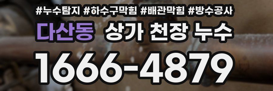 다산동 상가 천장 누수