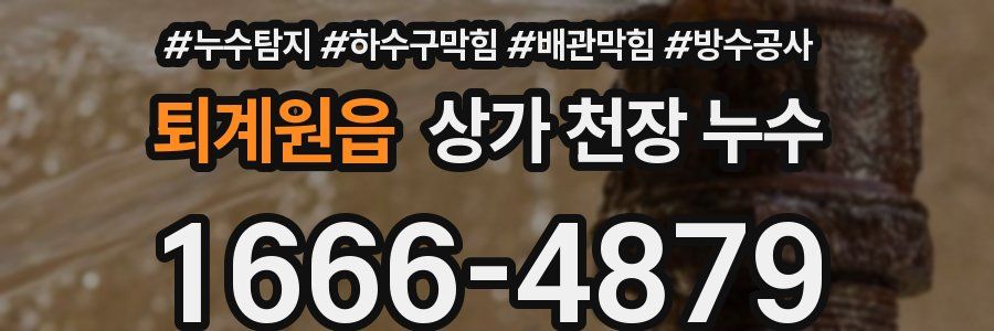 퇴계원읍 상가 천장 누수