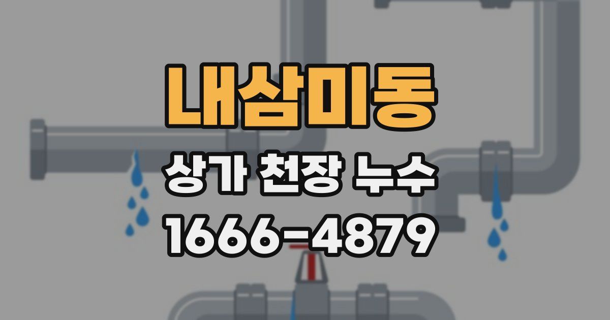 내삼미동 상가 천장 누수