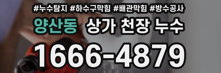 양산동 상가 천장 누수