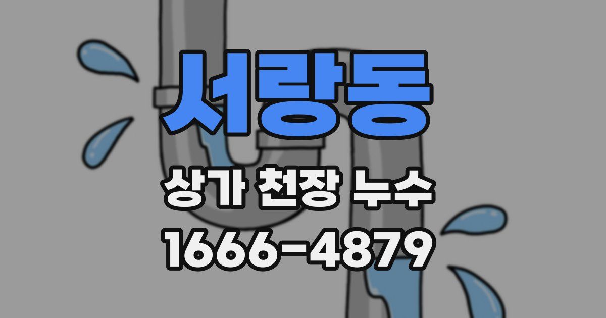 서랑동 상가 천장 누수