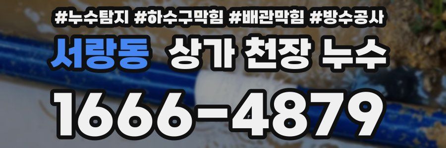 서랑동 상가 천장 누수