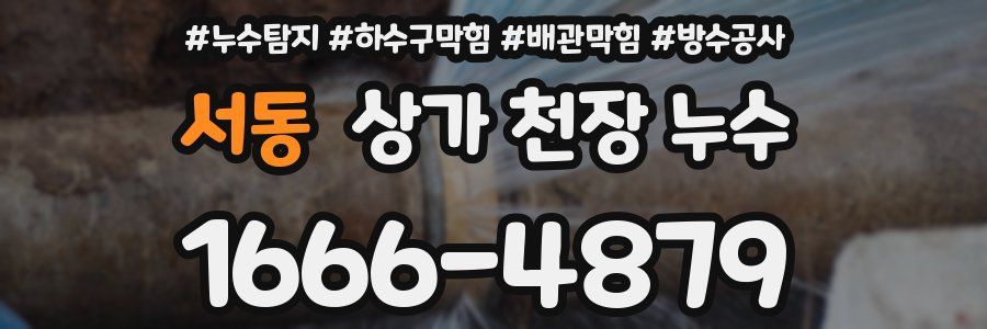 서동 상가 천장 누수