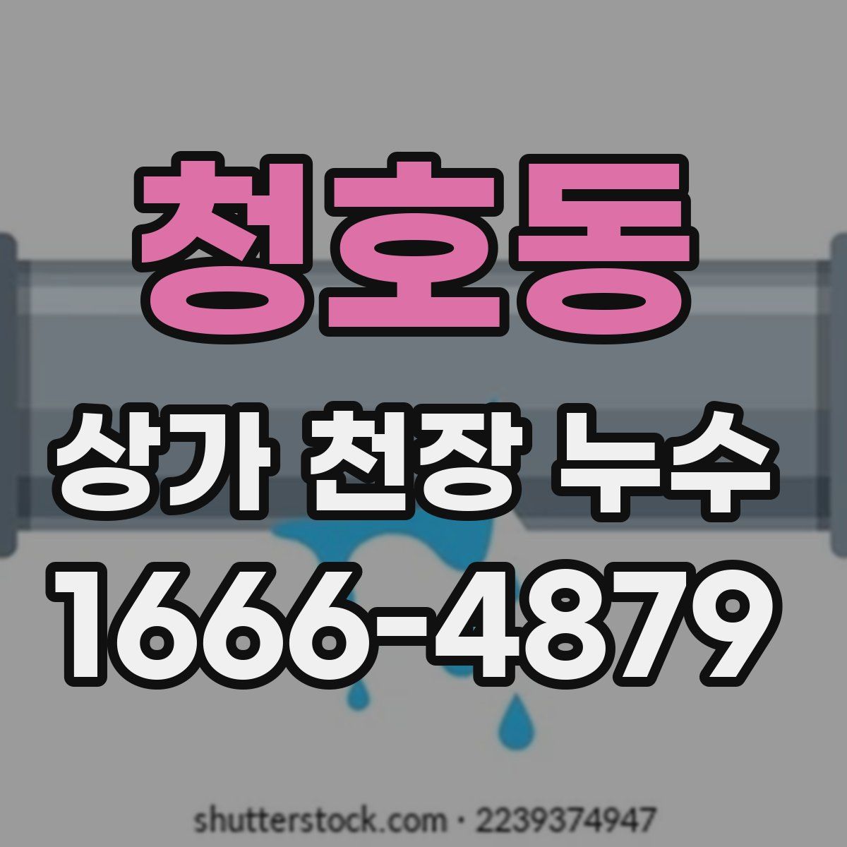 청호동 상가 천장 누수