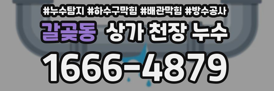 갈곶동 상가 천장 누수