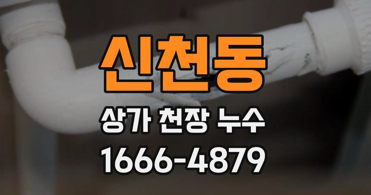 신천동 상가 천장 누수