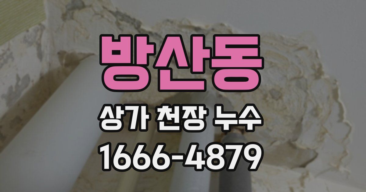 방산동 상가 천장 누수