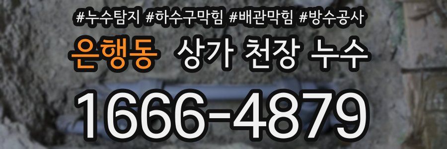 은행동 상가 천장 누수