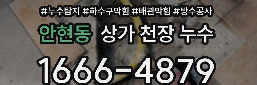 안현동 상가 천장 누수