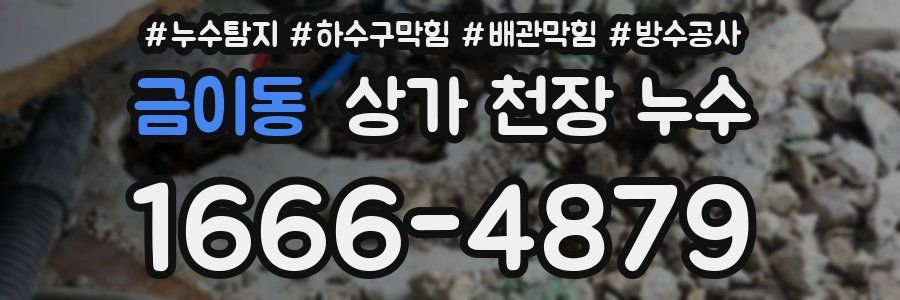 금이동 상가 천장 누수