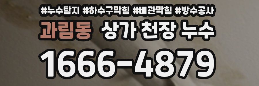 과림동 상가 천장 누수