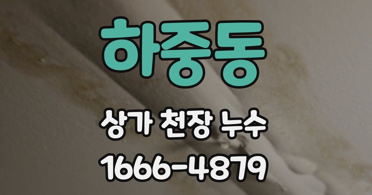 하중동 상가 천장 누수