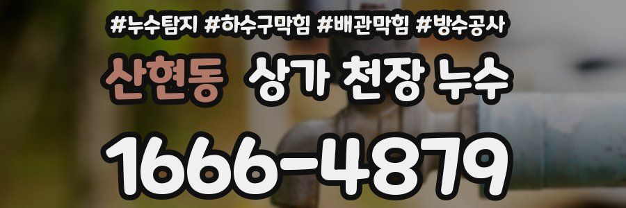 산현동 상가 천장 누수
