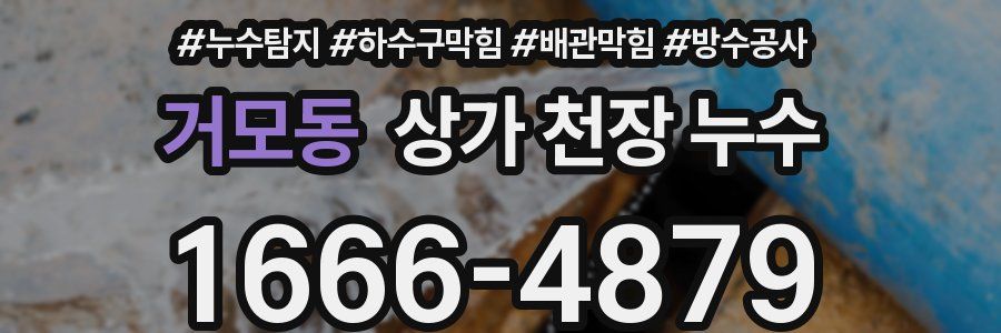 거모동 상가 천장 누수