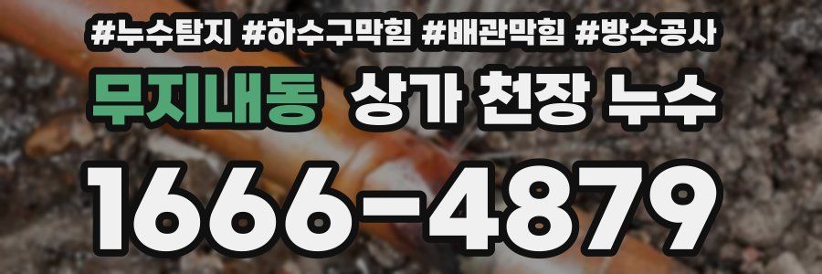무지내동 상가 천장 누수