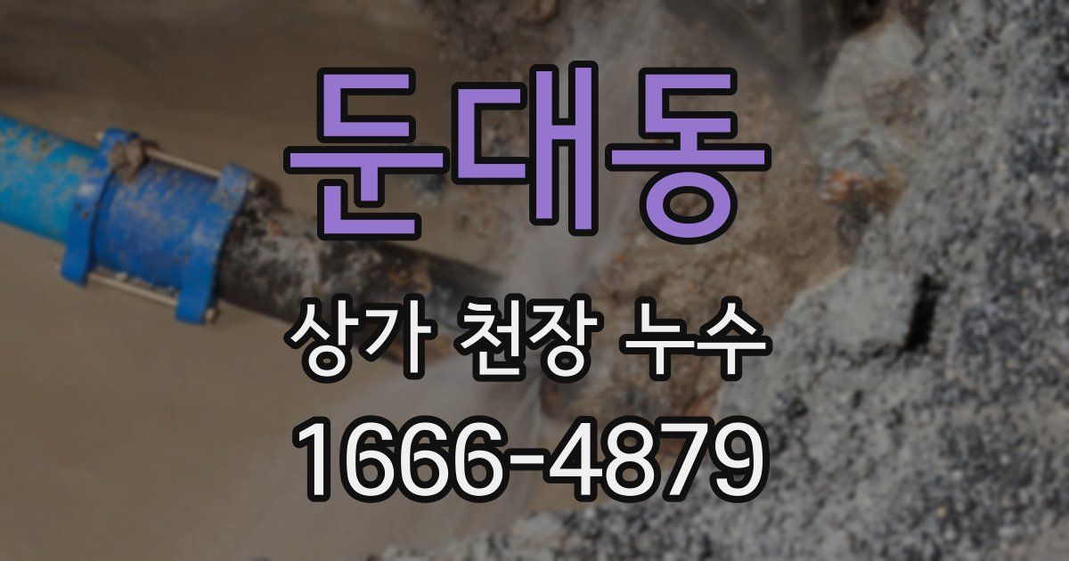 둔대동 상가 천장 누수
