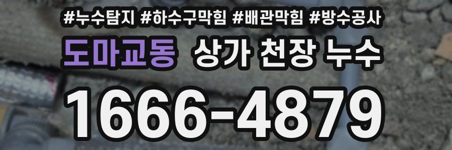 도마교동 상가 천장 누수