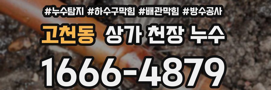 고천동 상가 천장 누수