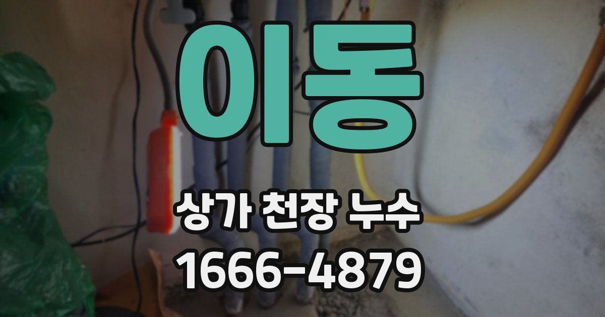 이동 상가 천장 누수