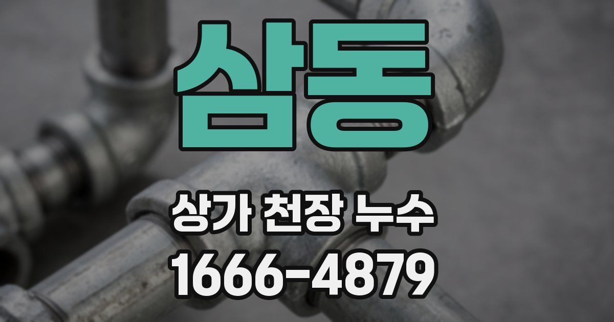 삼동 상가 천장 누수