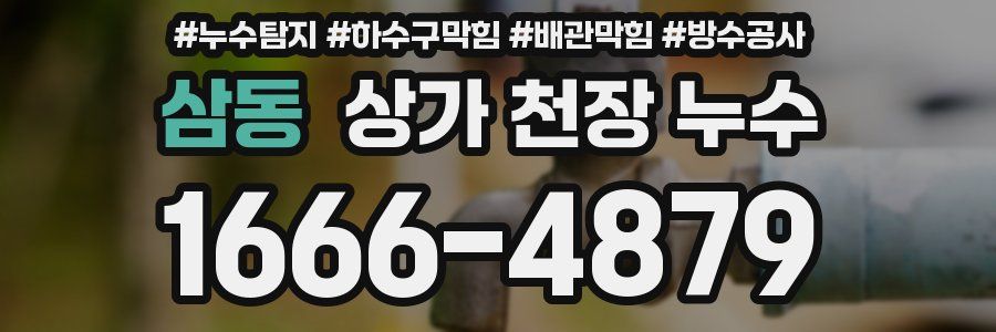 삼동 상가 천장 누수
