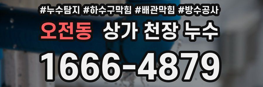 오전동 상가 천장 누수