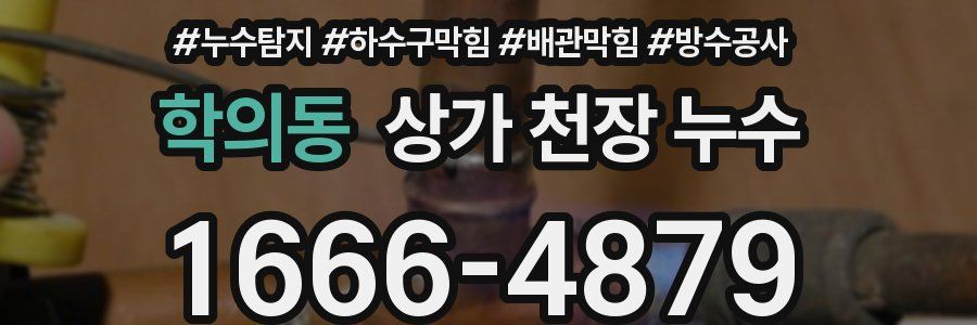 학의동 상가 천장 누수