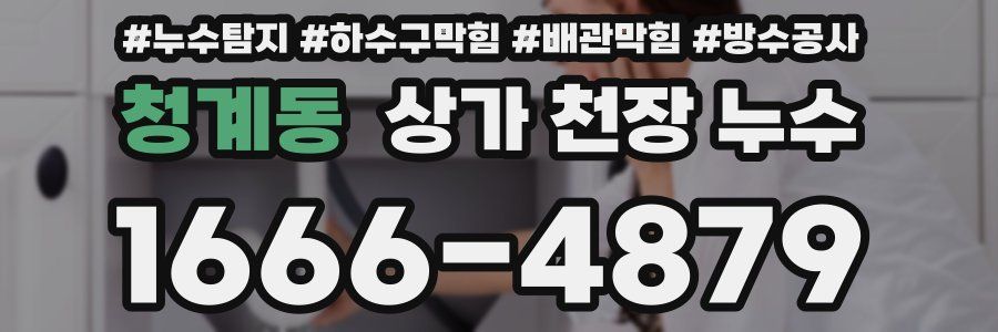 청계동 상가 천장 누수