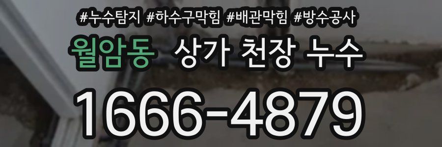 월암동 상가 천장 누수