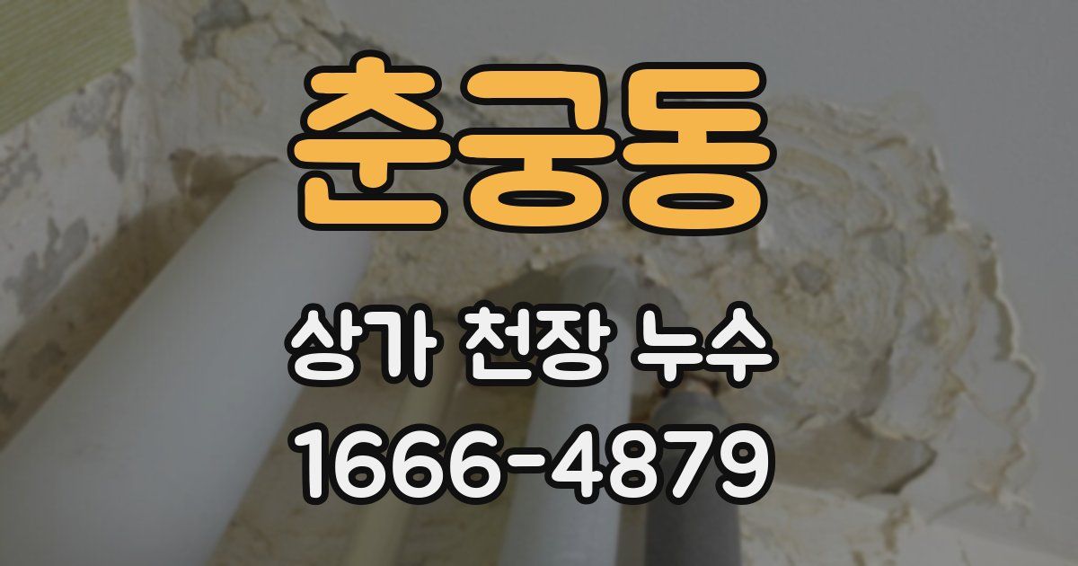 춘궁동 상가 천장 누수