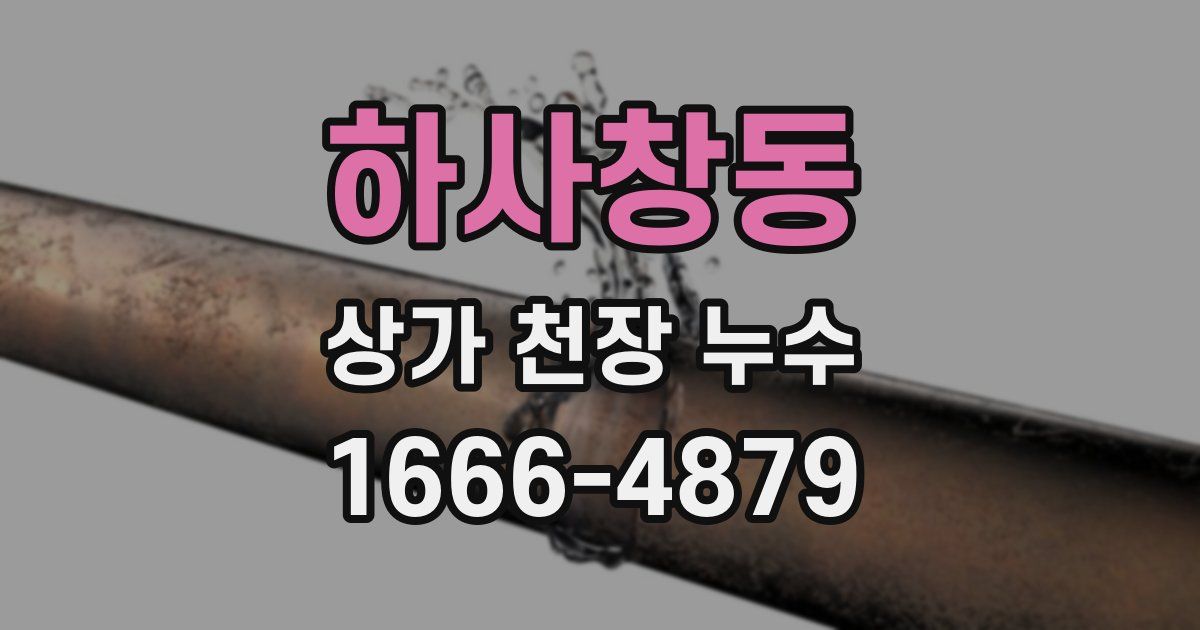 하사창동 상가 천장 누수