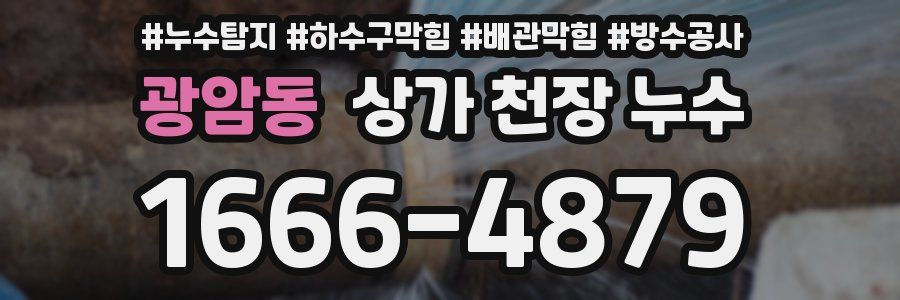 광암동 상가 천장 누수