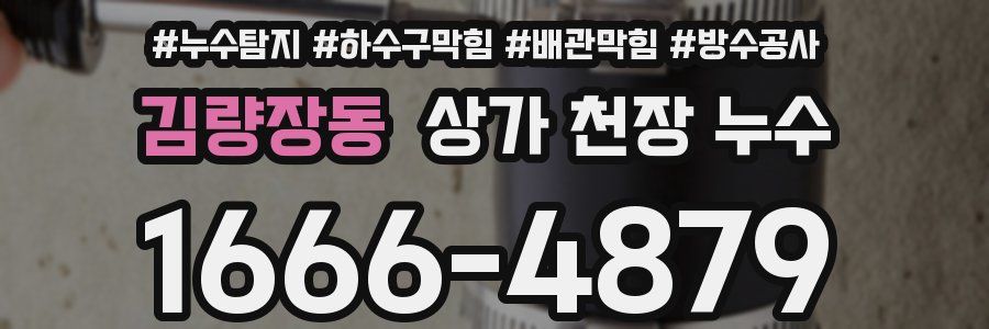 김량장동 상가 천장 누수