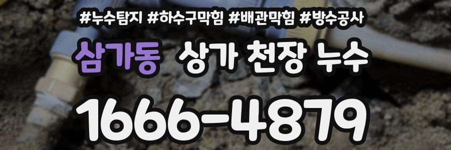 삼가동 상가 천장 누수