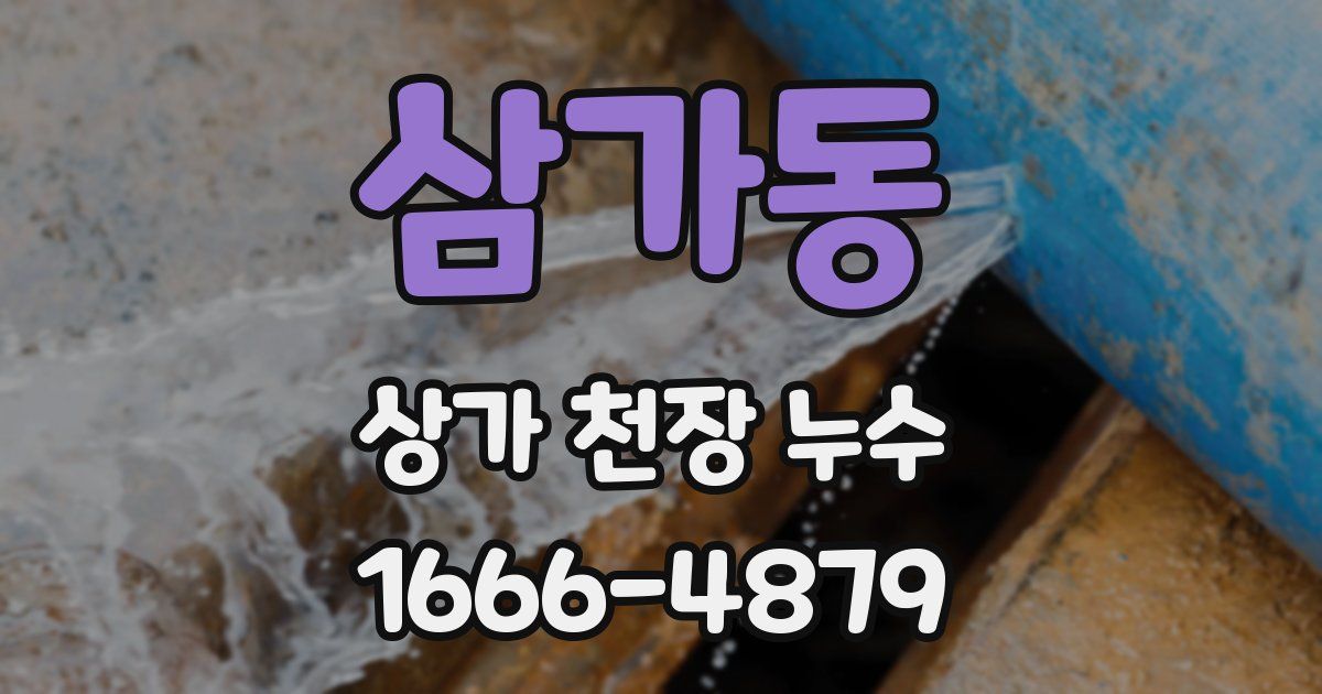 삼가동 상가 천장 누수