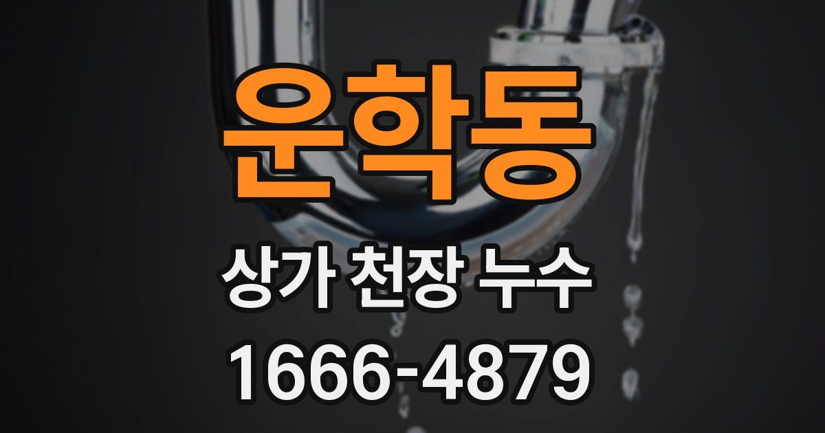 운학동 상가 천장 누수