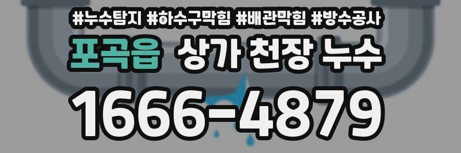 포곡읍 상가 천장 누수