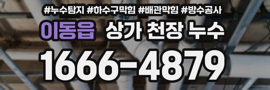 이동읍 상가 천장 누수