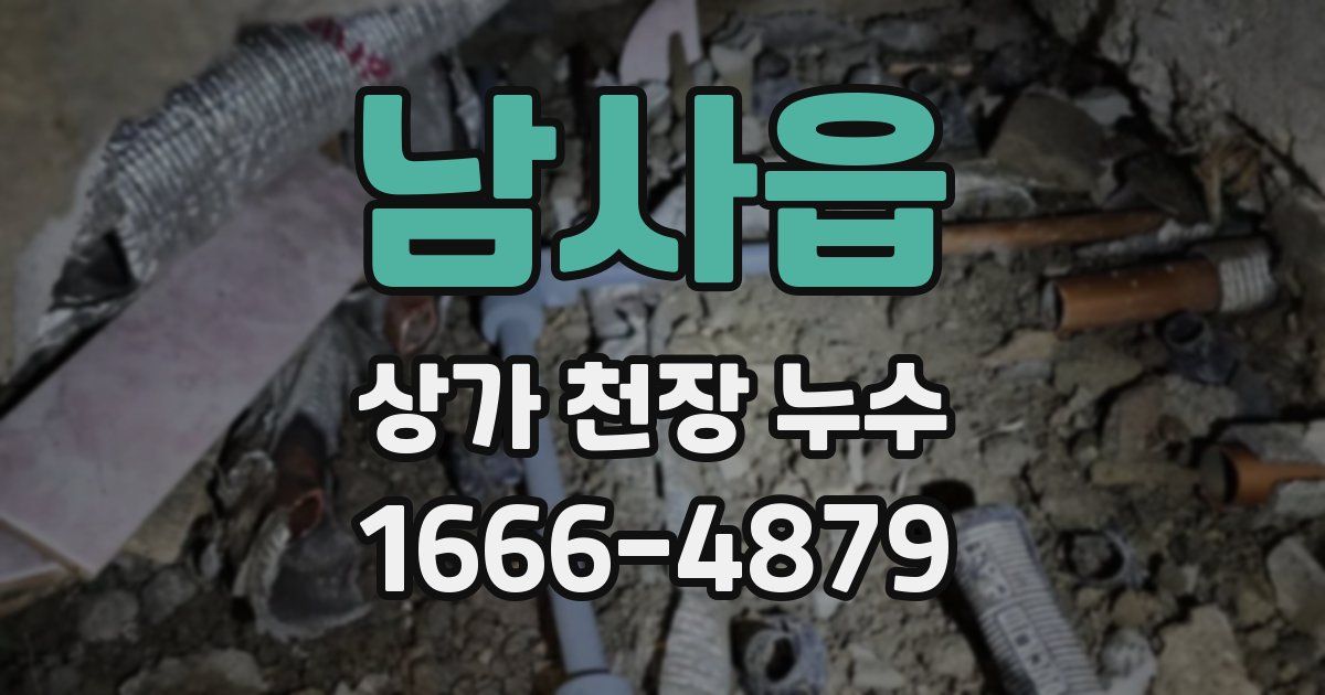 남사읍 상가 천장 누수