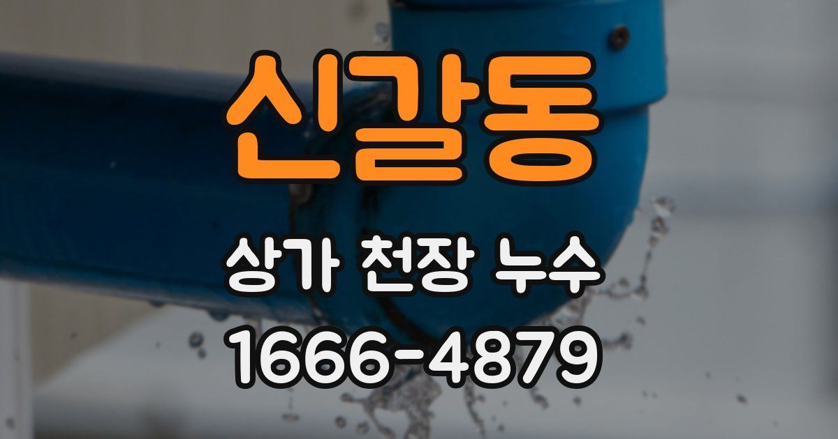 신갈동 상가 천장 누수